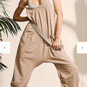 Free People Hot Shot  One Piece Oversized Mocha Latte, Women's Size Small